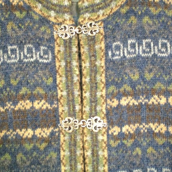 Squaw Valley 100% Wool Nordic Cardigan Size Large - Picture 3 of 6